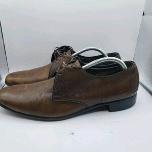 Vintage McHale Shoes Brown Chestnut Mottled Leather Lace Up Size 11.5 D Medium.